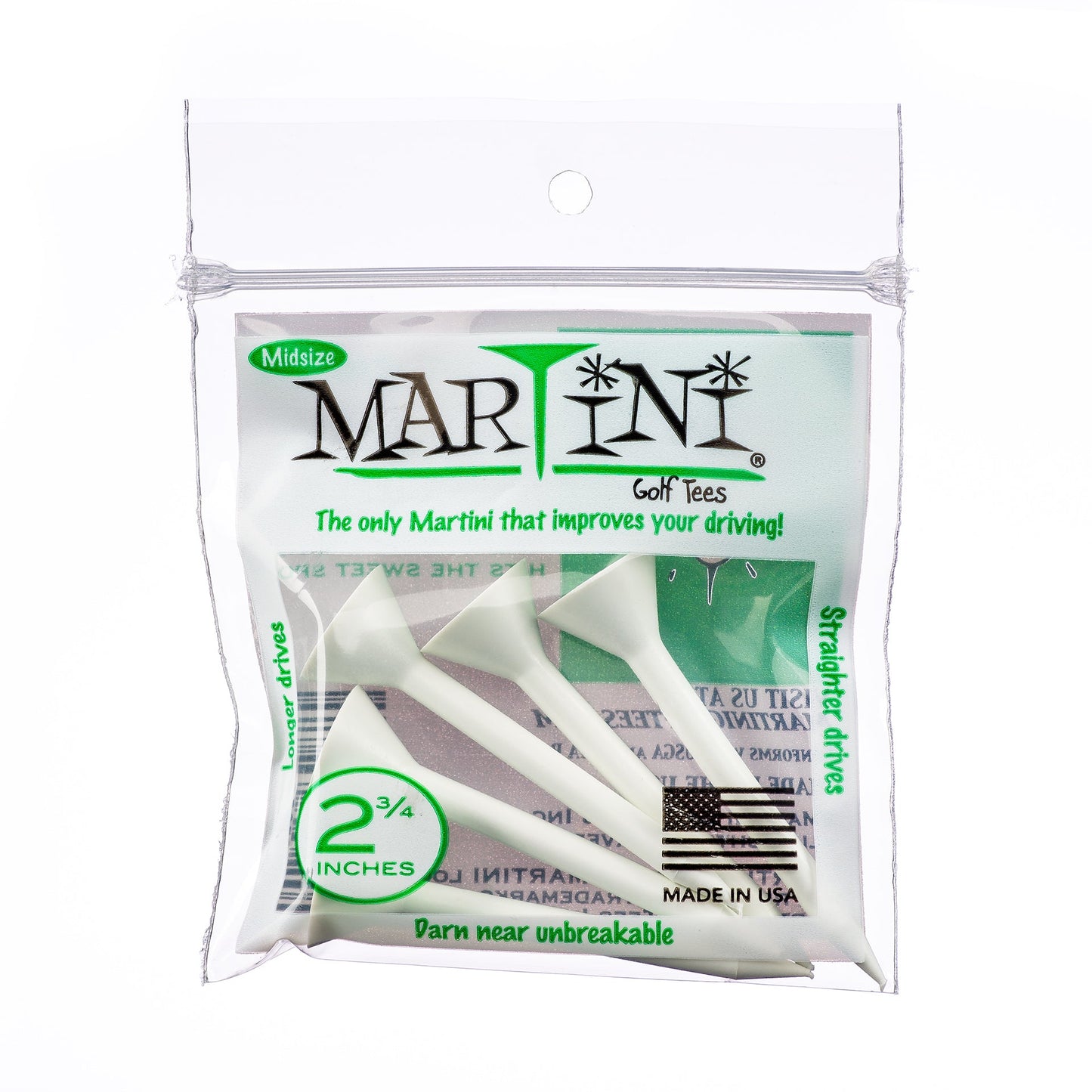 Midsize Martini Tees - Bag of 5
