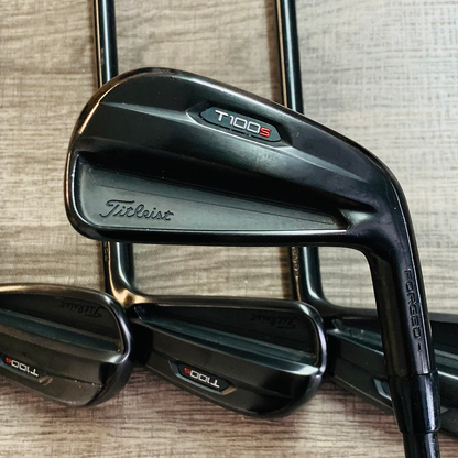 +1/2" Black T100S 2021 Iron Set 4-P / AMT White Steel, Stiff